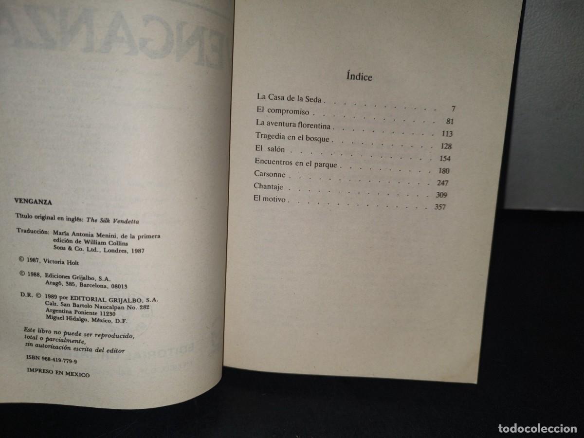 Libros de segunda mano: 30- VENGANZA - VICTORIA HOLT - 1989 - Foto 6
