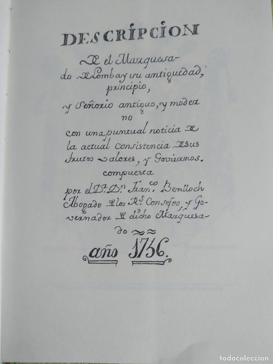 Libros de segunda mano: MARQUESADO DE LLOMBAY - Foto 2