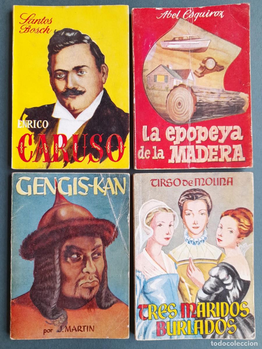 Gebrauchte B&uuml;cher: Biograf&iacute;a Enrico Caruso 4 t&iacute;tulo a elegir, La epopeya de la madera, Gengis-Kan, Tres maridos burlado