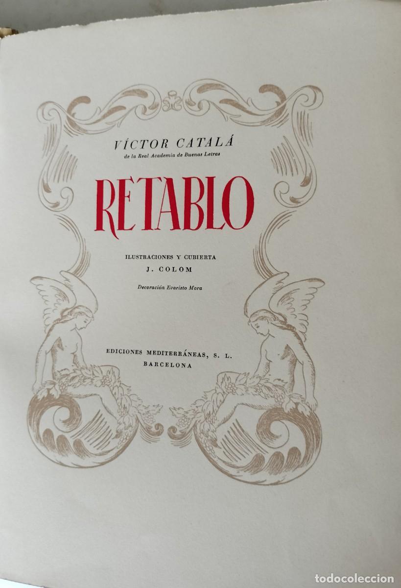 Libros de segunda mano: 718 RETABLO (VICTOR CATAL&Aacute;) - Foto 2