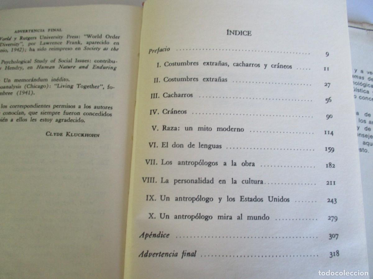Libros de segunda mano: C. KLUCKHOHN Antropolog&iacute;a (breviarios) W21466 - Foto 3