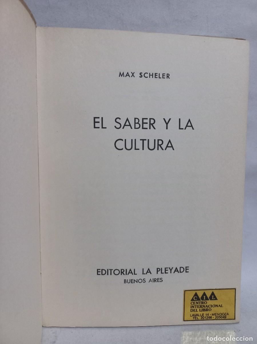 Libros de segunda mano: Max Scheler - El Saber y la Cultura - 1972 - Foto 2
