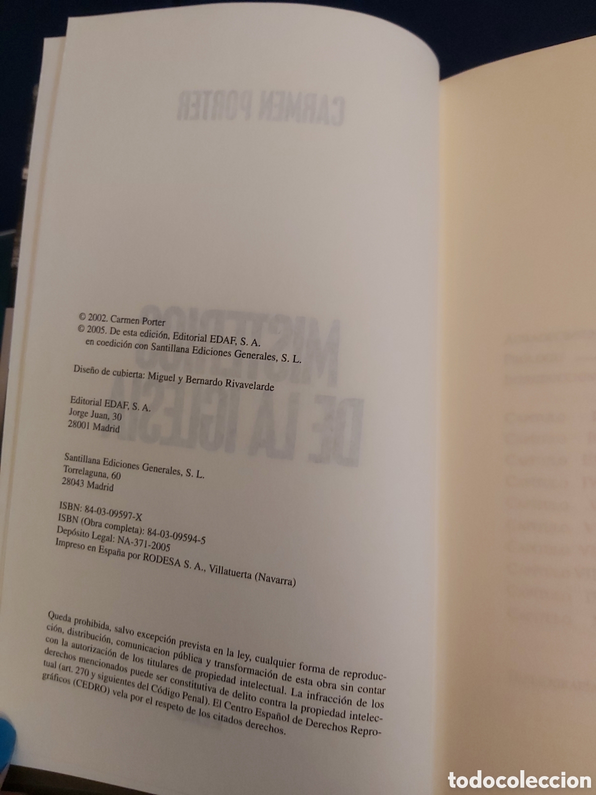 Libros de segunda mano: MISTERIOS DE LA IGLESIA + DVD # CARMEN PORTER # EDAF 2005 - Foto 2