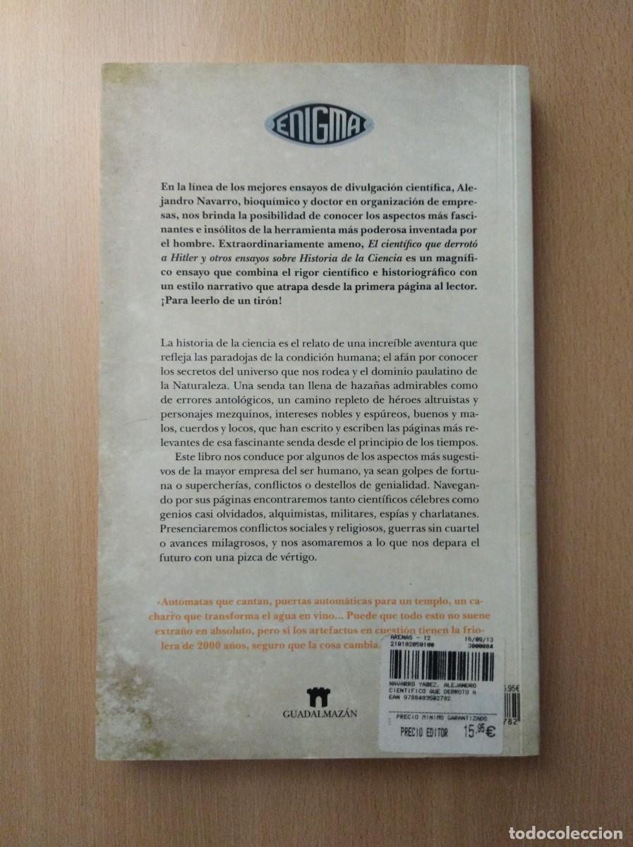 Libros de segunda mano: EL CIENT&Iacute;FICO QUE DERROT&Oacute; A HITLER. Alejandro Navarro Y&aacute;&ntilde;ez - Foto 2