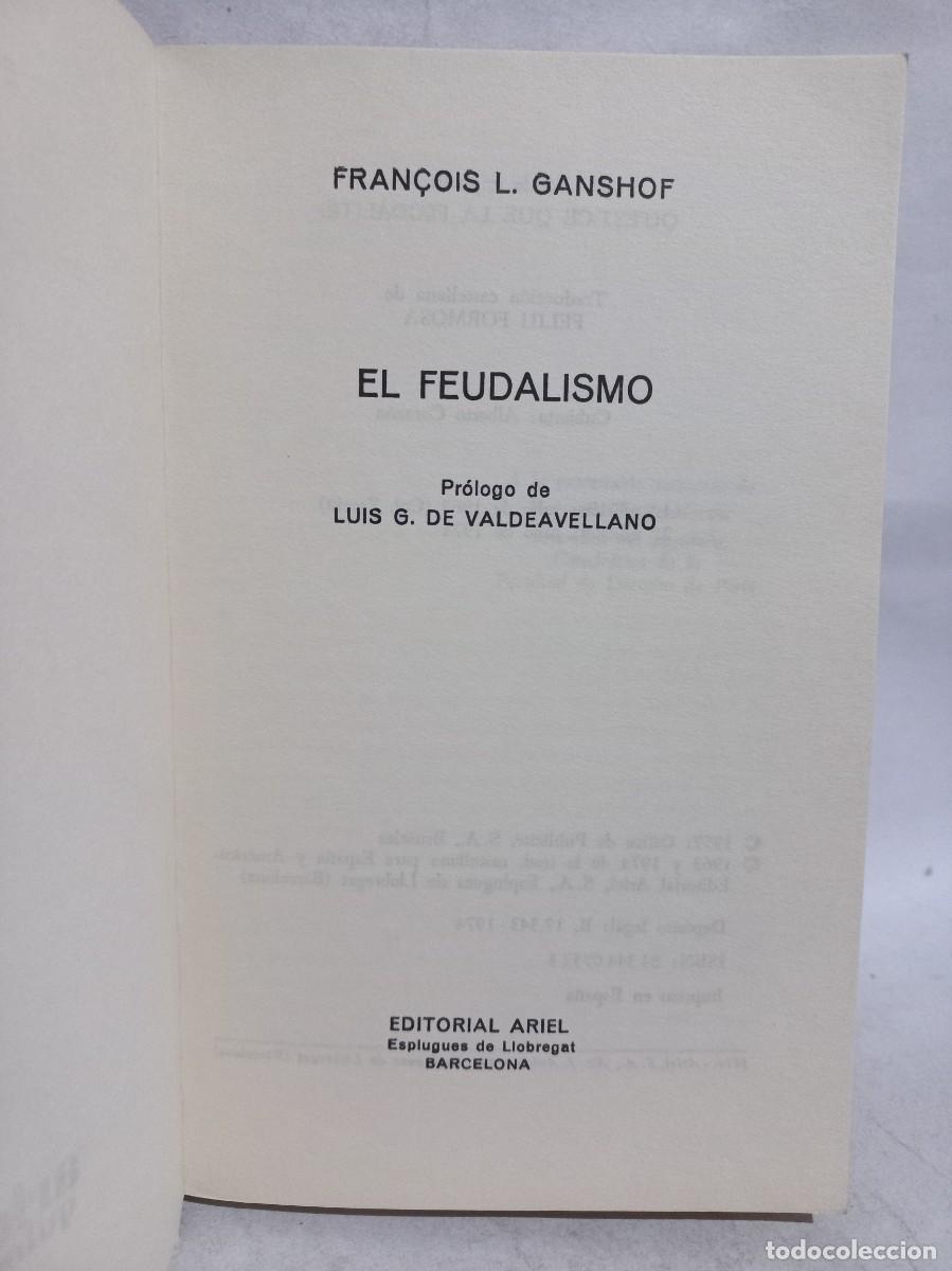 Libros de segunda mano: F. L. Ganshof - El Feudalismo - 1974 - Foto 2
