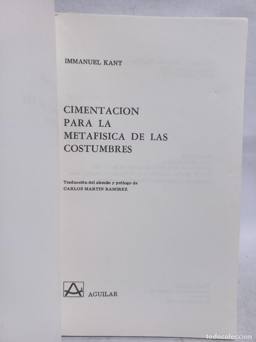 Libros de segunda mano: Kant - Cimentaci&oacute;n para la Metafisica de las Costumbres - 1978 - Foto 2
