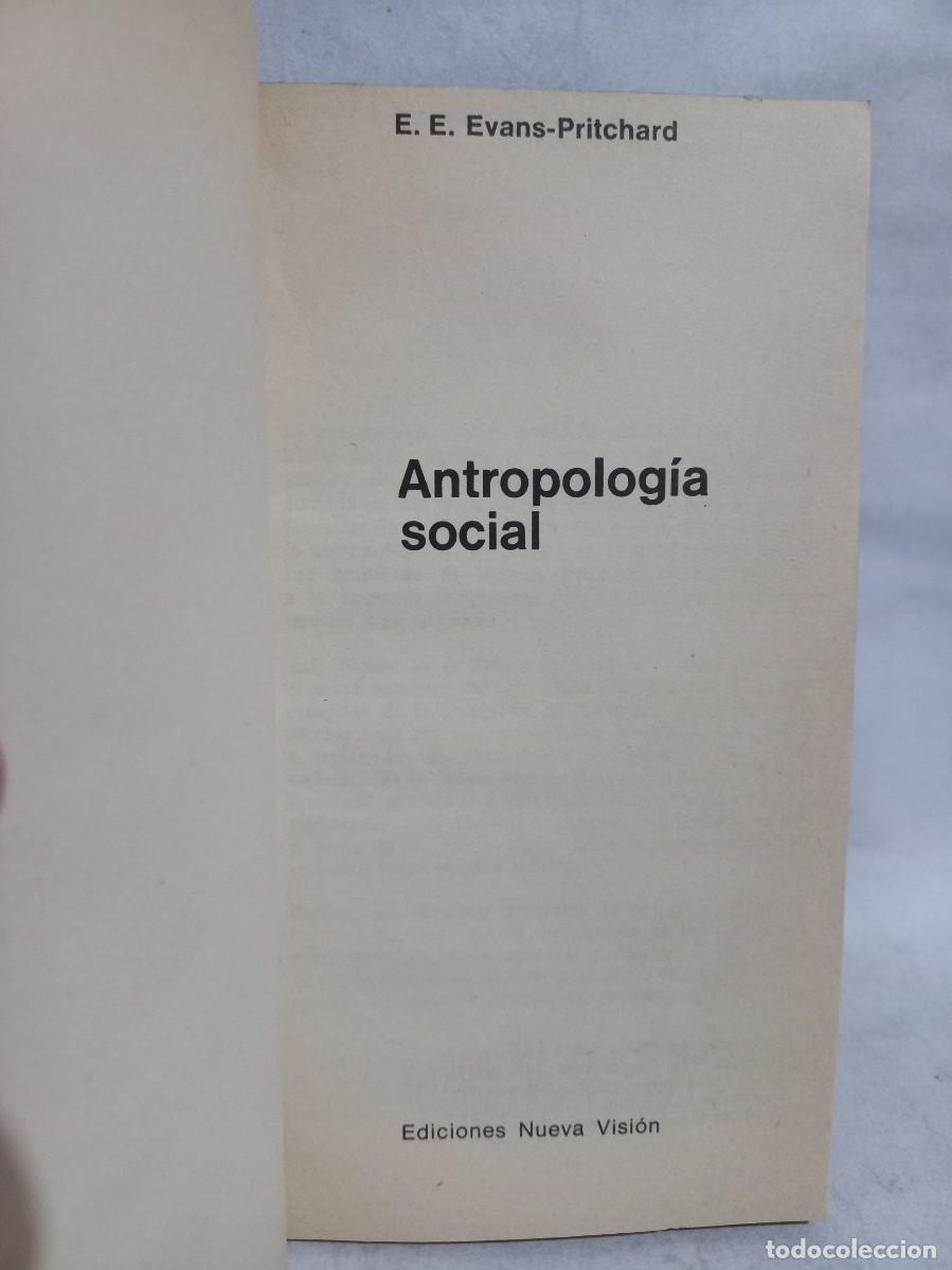 Libros de segunda mano: E. E. Evans-Pritchard - Antropolog&iacute;a Social - 1982 - Foto 2