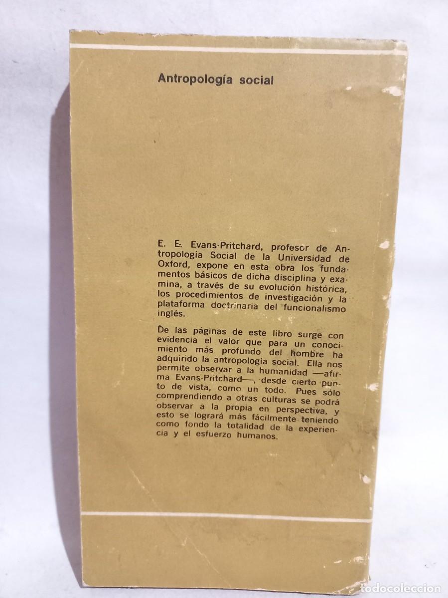 Libros de segunda mano: E. E. Evans-Pritchard - Antropolog&iacute;a Social - 1982 - Foto 3