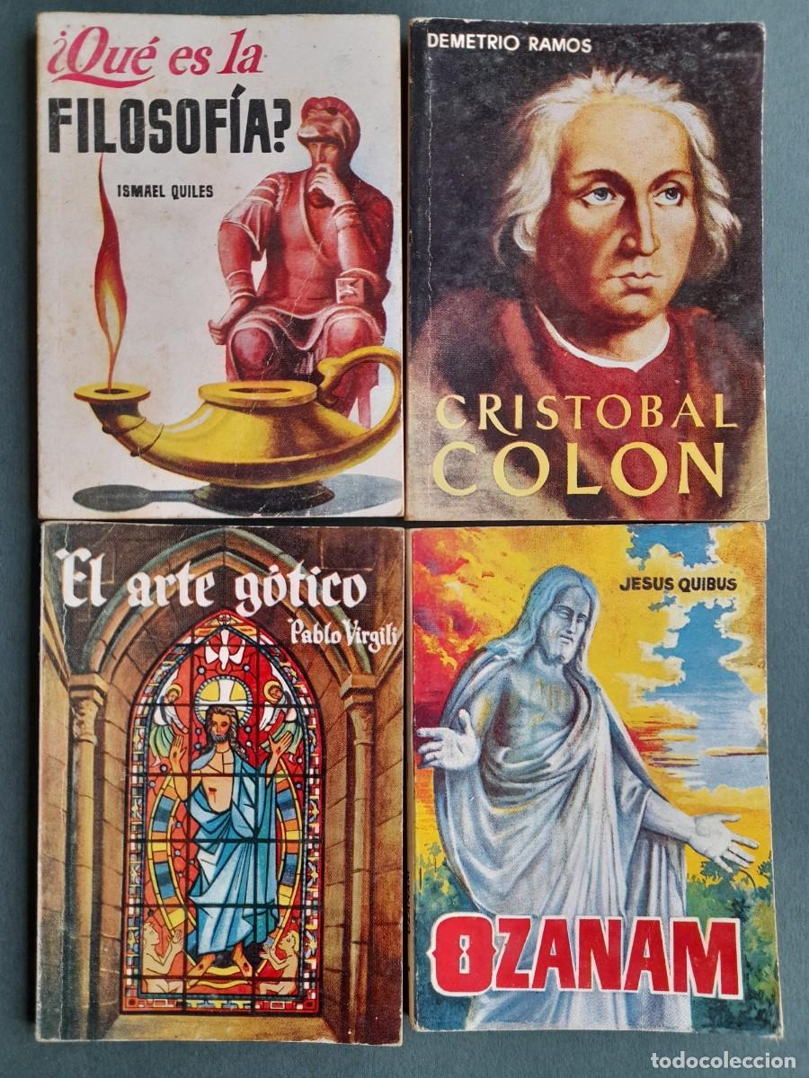 Second hand books: Biograf&iacute;a Crist&oacute;bal Colon, 4 titulos a elegir, biografia de Ozanam, Historia arte g&oacute;tico y Filosofia