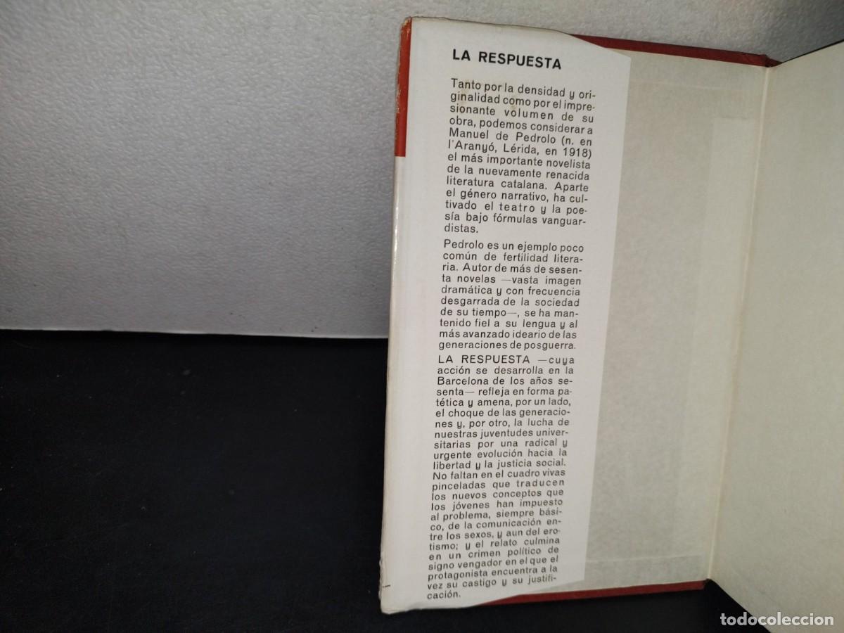 Libros de segunda mano: 176- LA RESPUESTA - MANUEL DE PEDROLO - 1970 - Foto 3