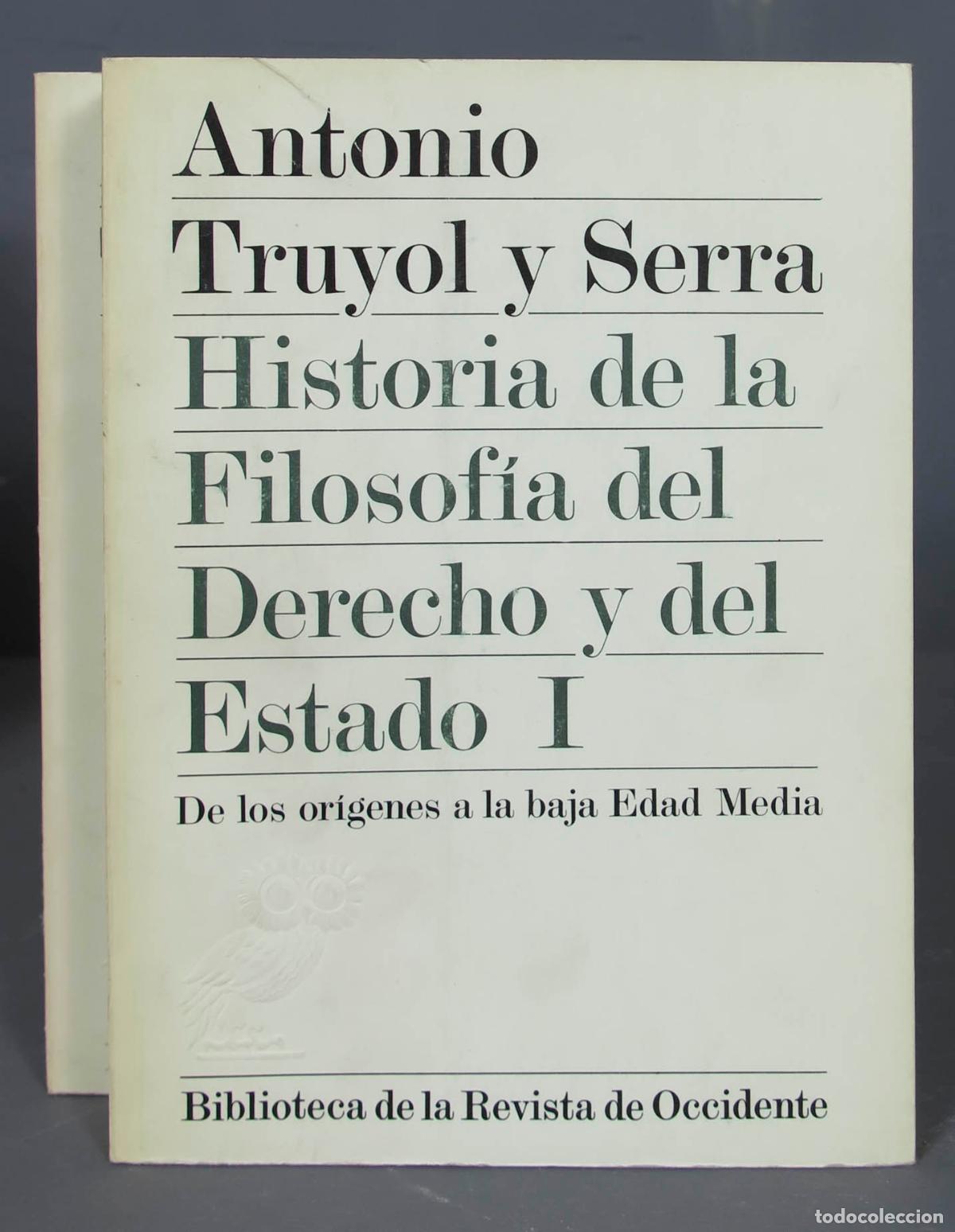 Libros de segunda mano: Historia de la Filosof&iacute;a del Derecho y del Estado. De los or&iacute;genes a la baja Edad Media. 2 tomos
