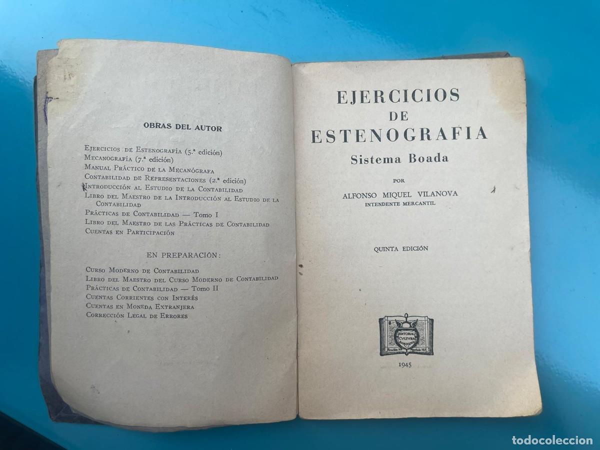 Libros de segunda mano: LIBRO EJECICIOS DE ESTENOGRAFIA A&Ntilde;O 1945 - Foto 5