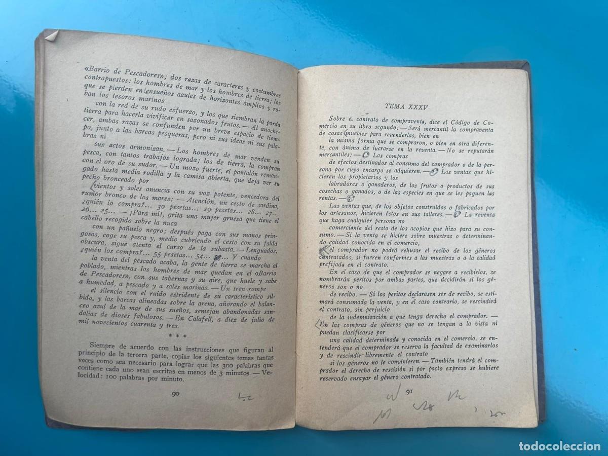 Libros de segunda mano: LIBRO EJECICIOS DE ESTENOGRAFIA A&Ntilde;O 1945 - Foto 6