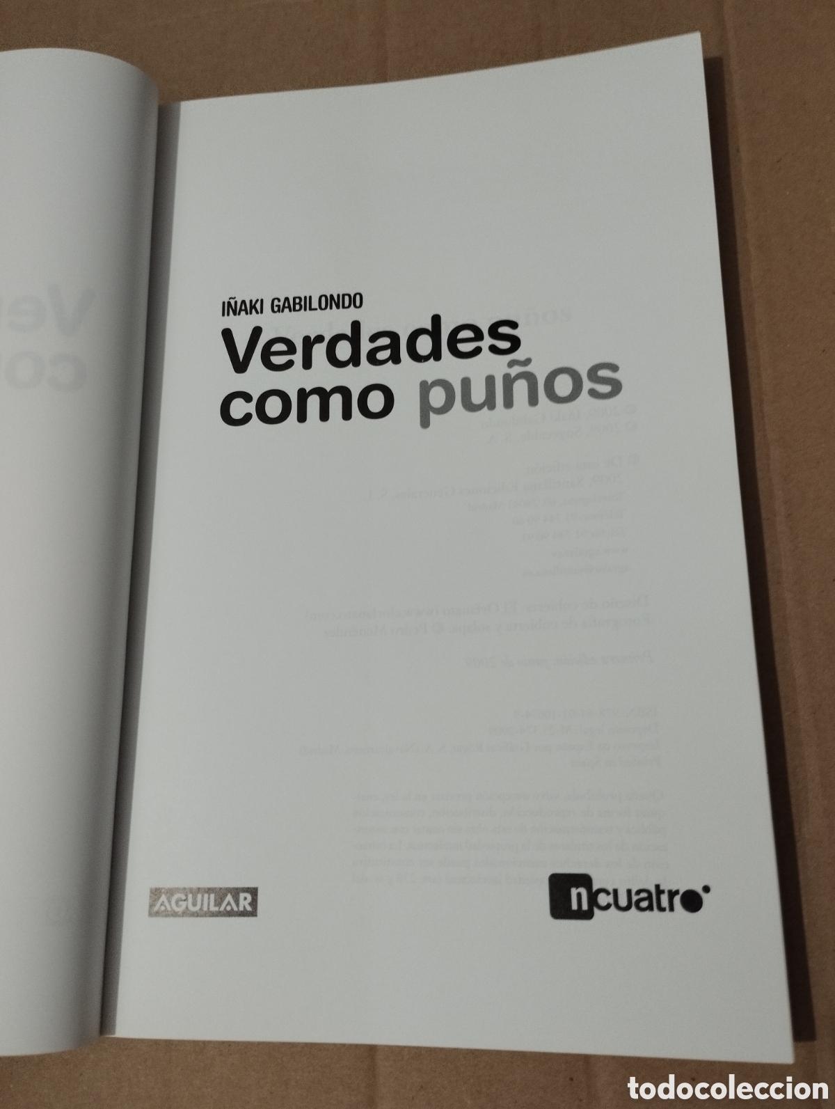 Libros de segunda mano: VERDADES COMO PU&Ntilde;OS (I&Ntilde;AKI GABILONDO) - Foto 2