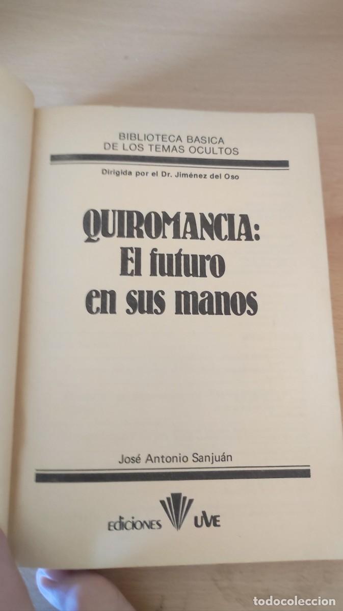 Libros de segunda mano: QUIROMANCIA - DR. JIMENEZ del OSO - 1980 - Foto 2