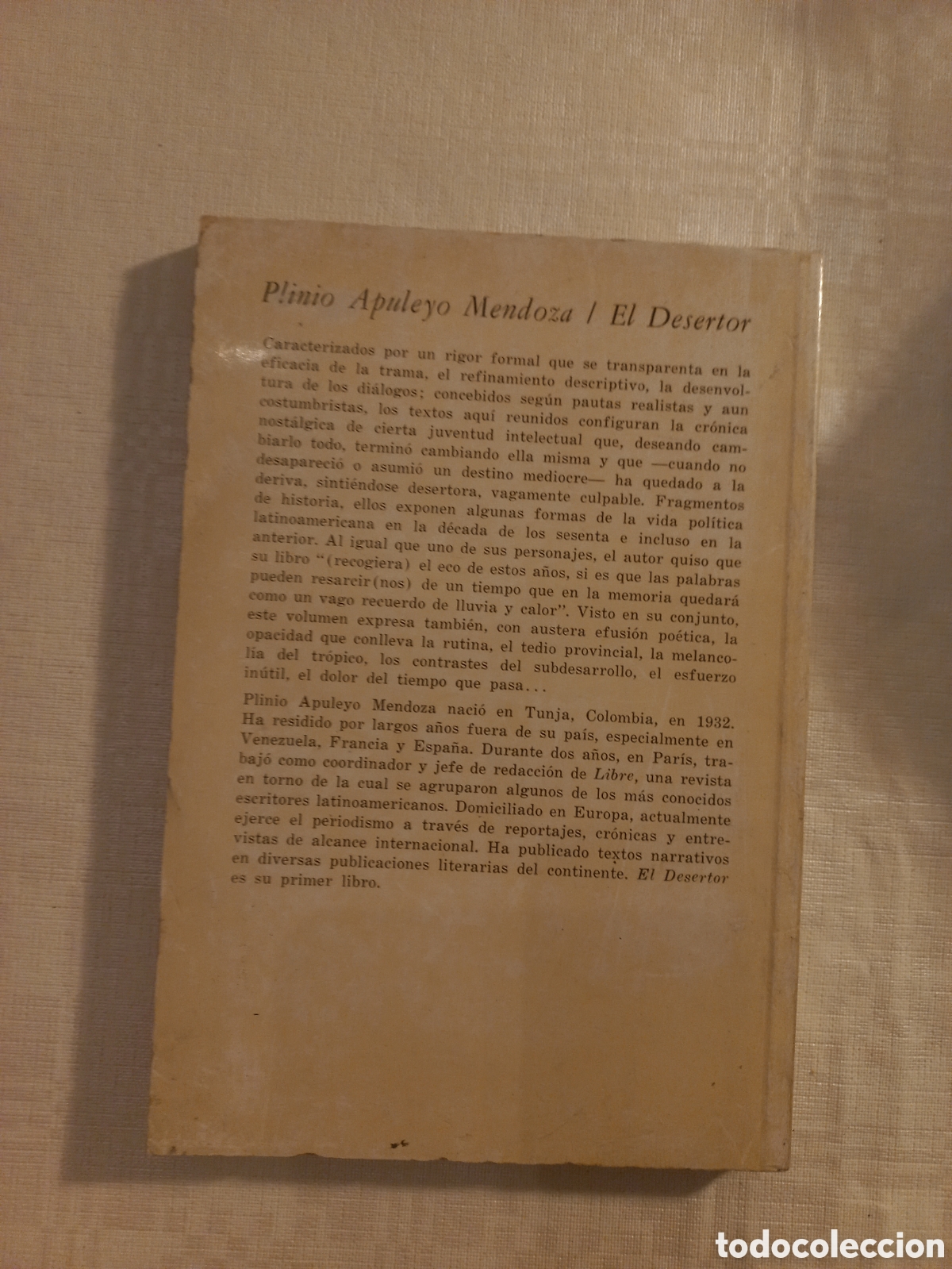 Libros de segunda mano: El desertor, Plinio Apuleyo Mendoza - Foto 3