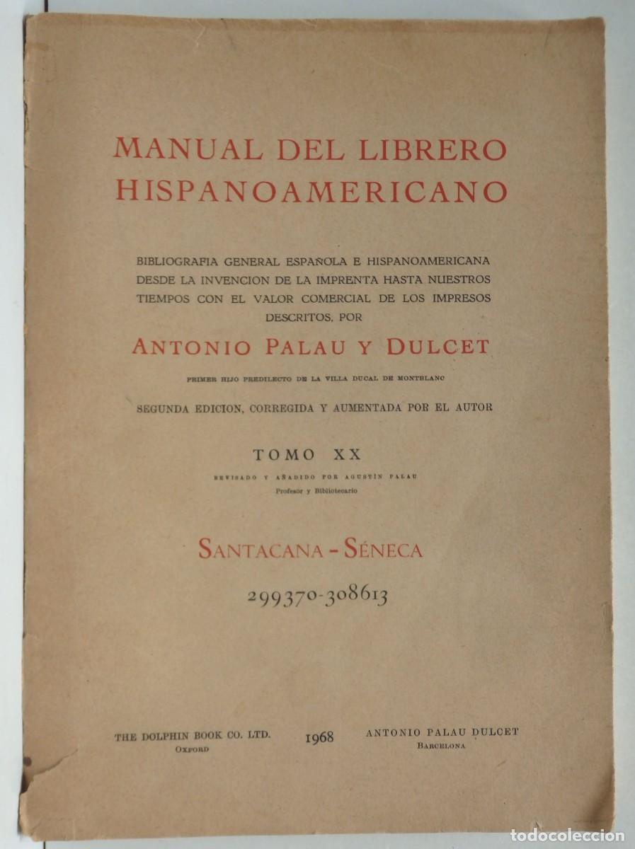 Libros de segunda mano: Manual del Librero HispanoAmericano &ndash; TOMO XX - - Foto 1