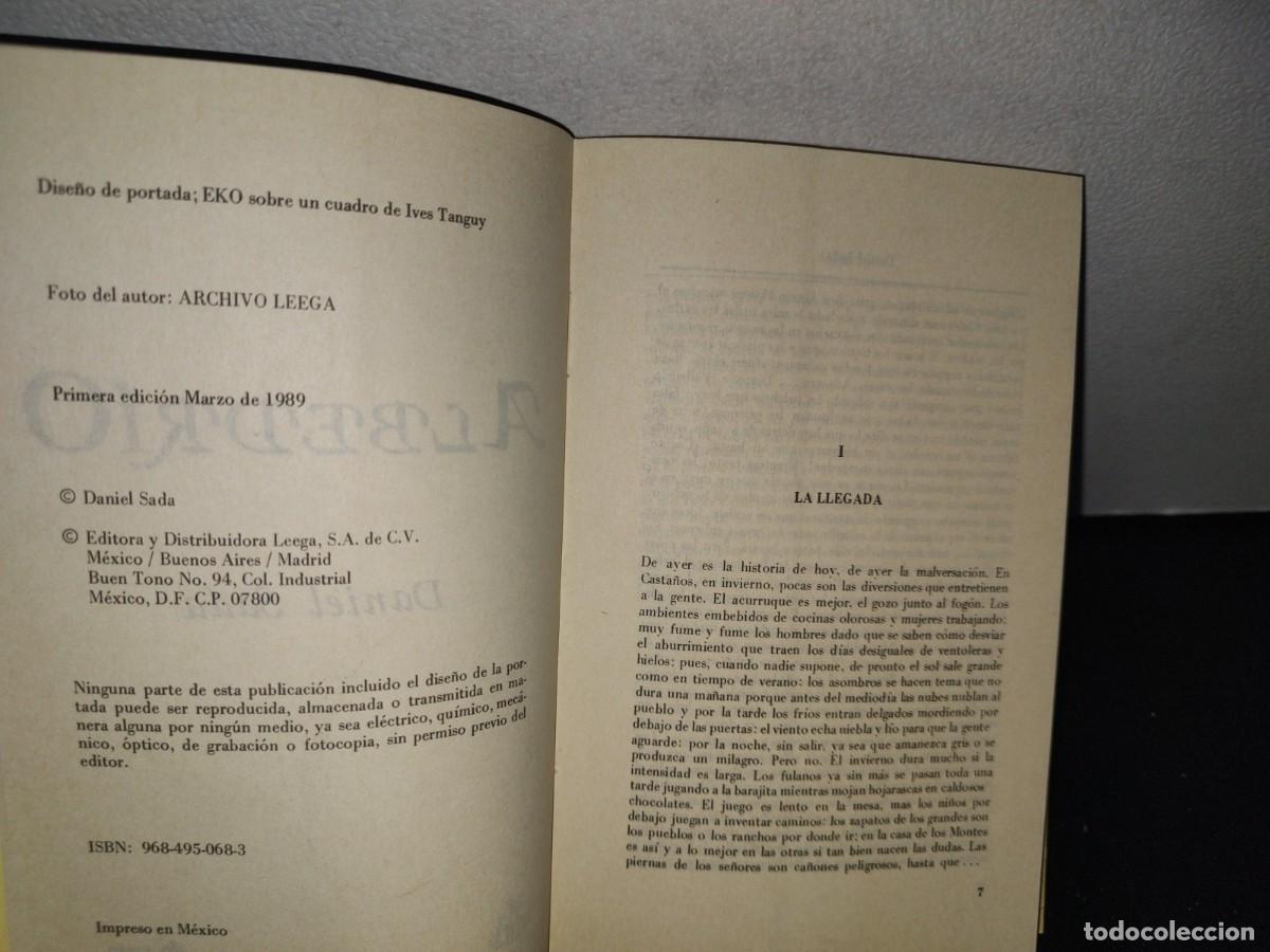 Libros de segunda mano: 166- ALBEDR&Iacute;O - DANIEL SADA - PRIMERA EDICI&Oacute;N MARZO DE 1989 - Foto 5