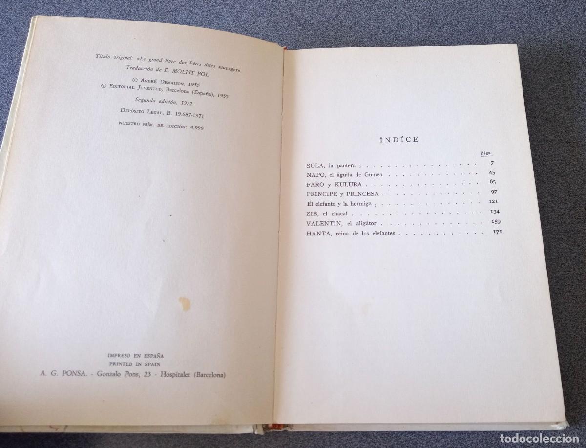Libros de segunda mano: El Libro De Los Animales Llamados Salvajes Andr&eacute; Demaison - Foto 5