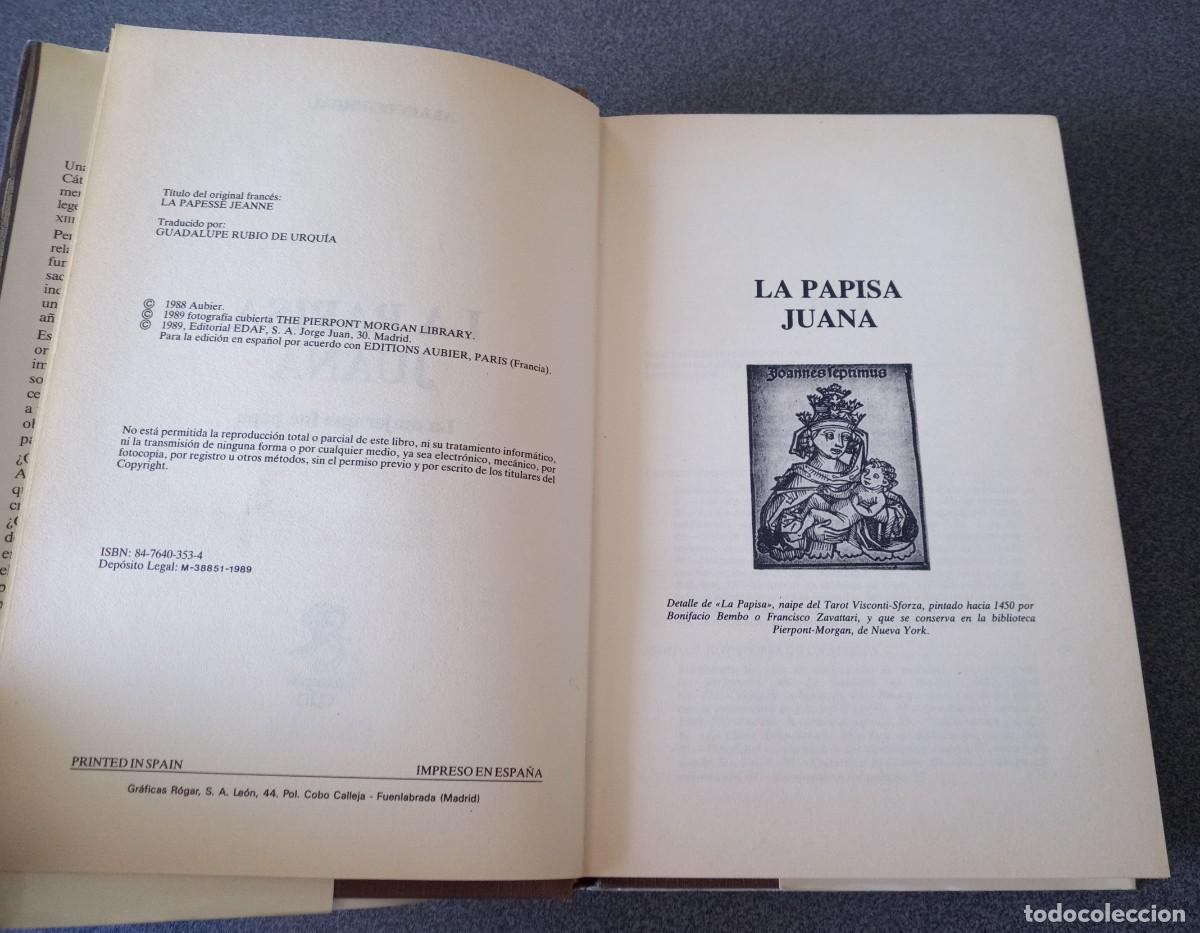 Libros de segunda mano: La Papisa Juana Alain Boureau - Foto 4