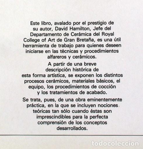 Libros de segunda mano: Alfarer&iacute;a y cer&aacute;mica. David Hamilton. - Foto 3