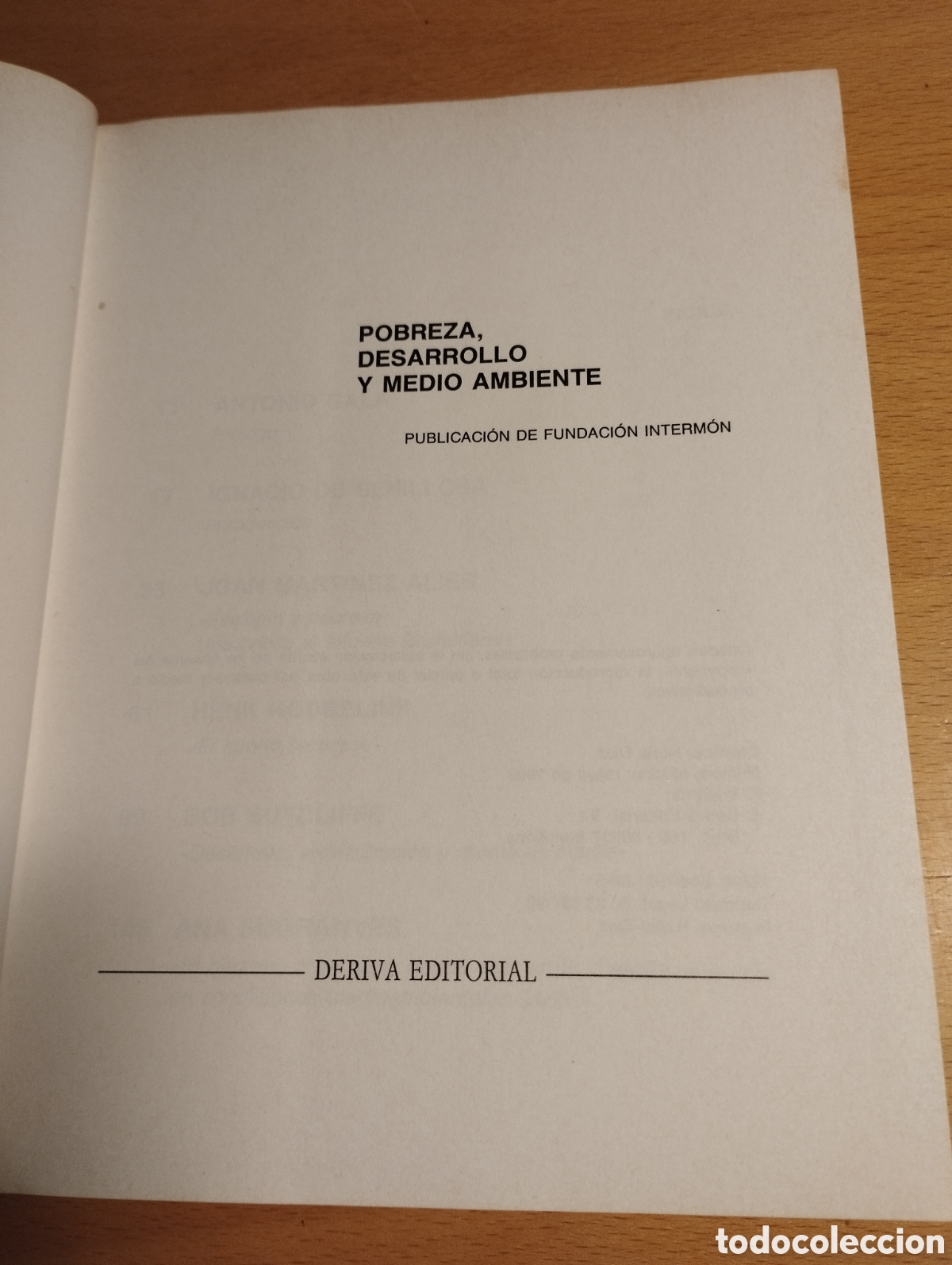 Libros de segunda mano: POBREZA, DESARROLLO Y MEDIO AMBIENTE (FUNDACI&Oacute;N INTERM&Oacute;N) - Foto 3