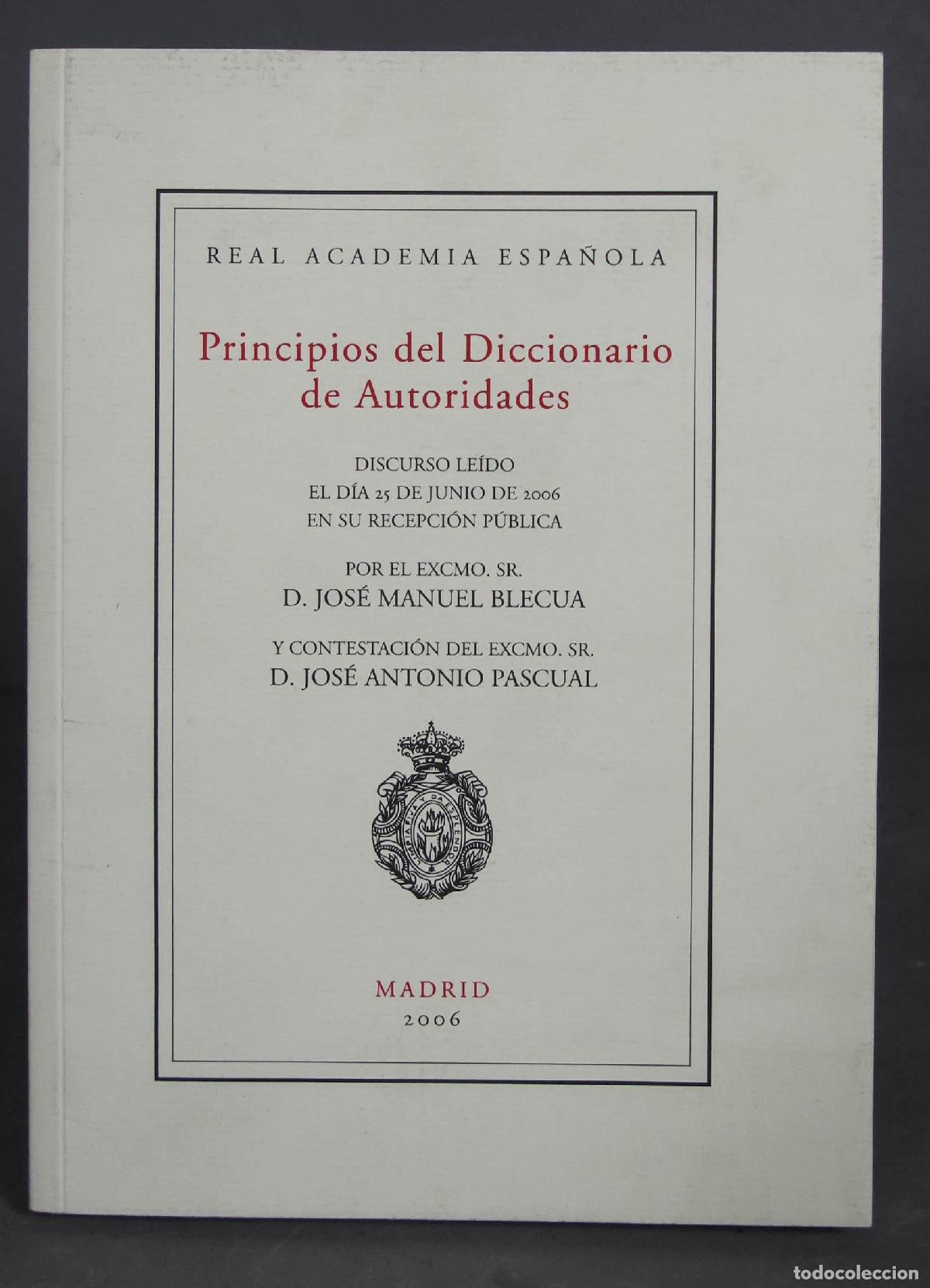 Libros de segunda mano: Principios del Diccionario de Autoridades - Foto 1