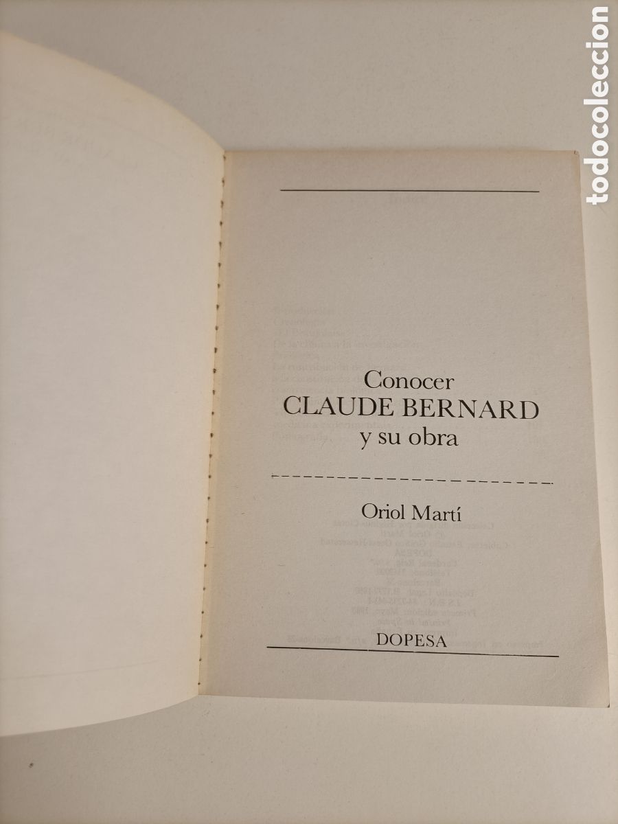 Libros de segunda mano: Conocer a Claude Bernard y su obra . Oriol Mart&iacute; - Foto 7