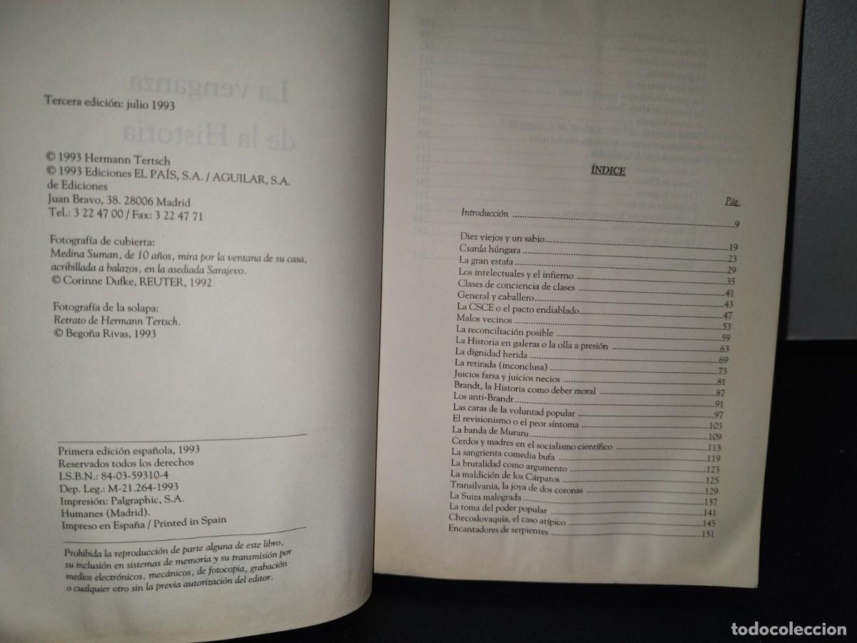 Libros de segunda mano: 177- LA VENGANZA DE LA HISTORIA - HERMANN TERTSCH - Foto 8