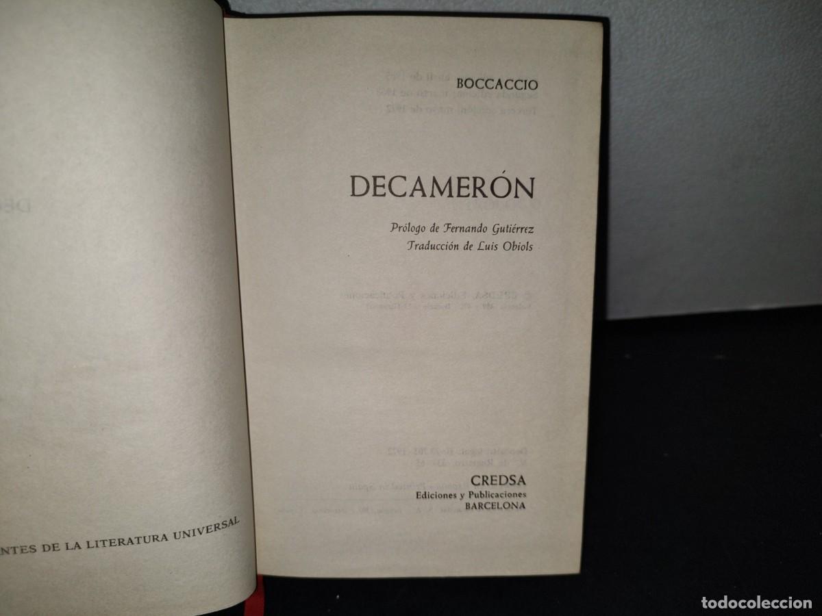 Libros de segunda mano: 177- DECAMER&Oacute;N. PR&Oacute;LOGO DE FERN&Aacute;NDEZ GUTI&Eacute;RREZ - BOCCACIO - CREDSA 1972 - Foto 3