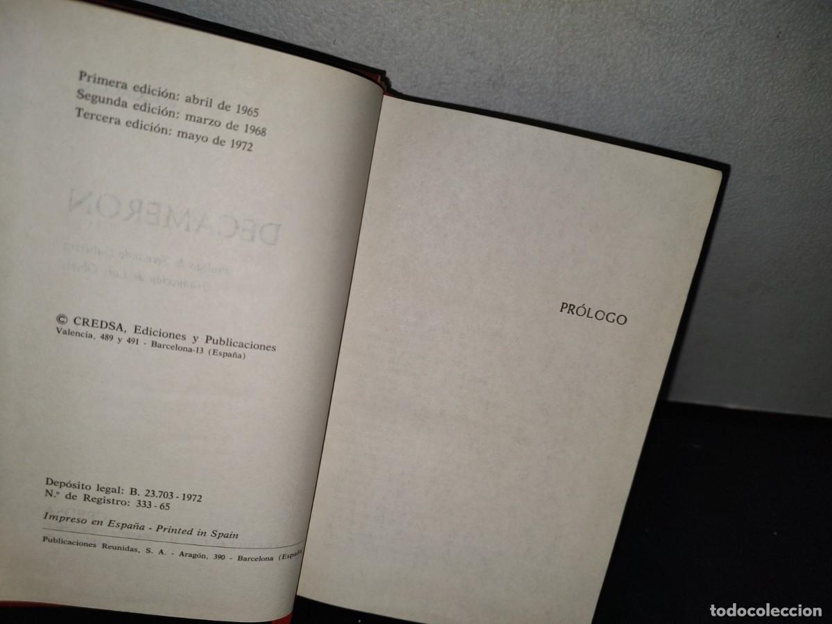Libros de segunda mano: 177- DECAMER&Oacute;N. PR&Oacute;LOGO DE FERN&Aacute;NDEZ GUTI&Eacute;RREZ - BOCCACIO - CREDSA 1972 - Foto 4