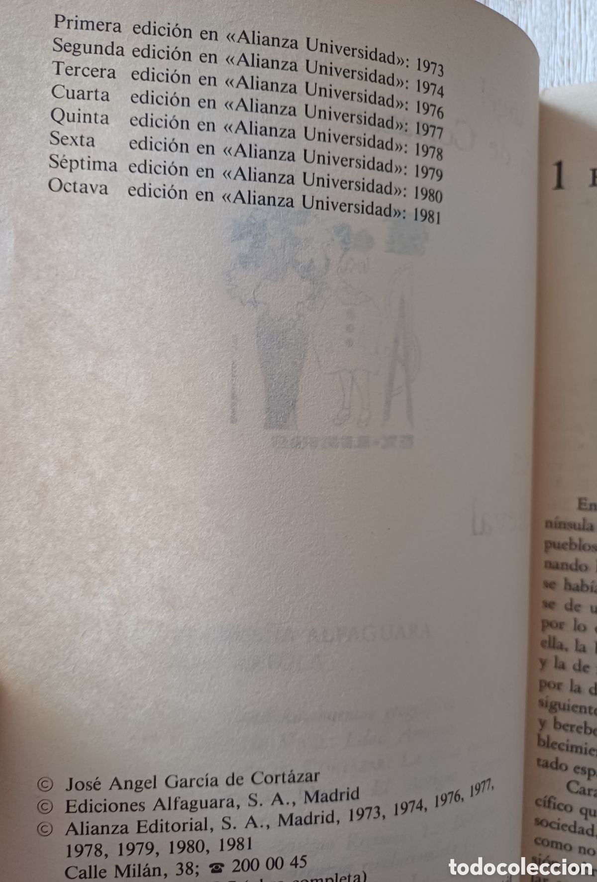Libros de segunda mano: Historia de Espa&ntilde;a. Alfaguara. II. La &eacute;poca medieval. - Foto 2