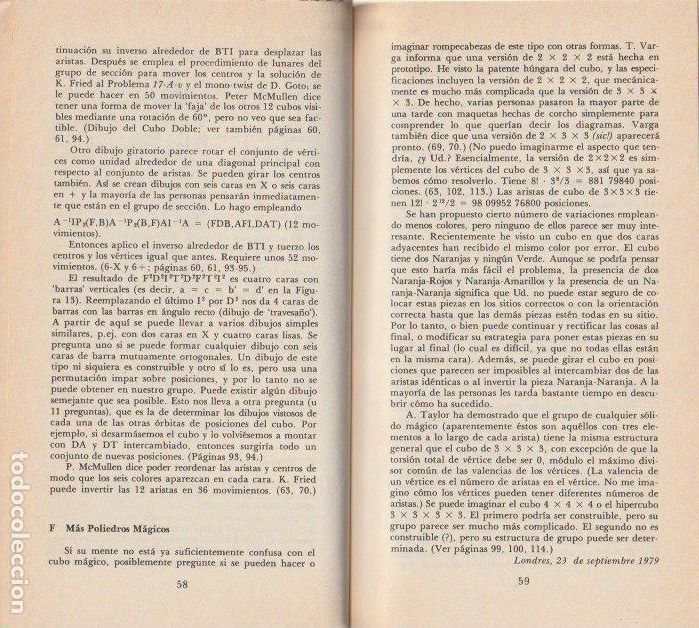 Libros de segunda mano: Notas sobre el cubo de Rubik: texto fundamental del gran maestro / David Singmaster - Foto 5