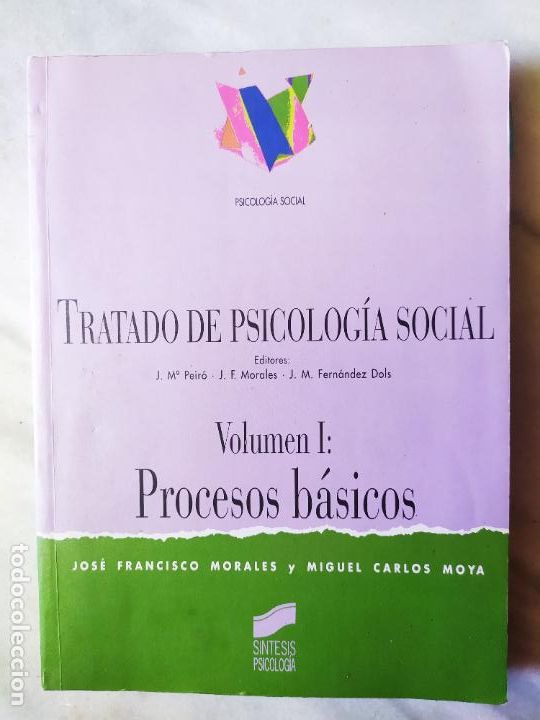 Libros de segunda mano: TRATADO DE PSICOLOGIA SOCIAL VOLUMEN I PROCESOS BASICOS VVAA - Foto 1