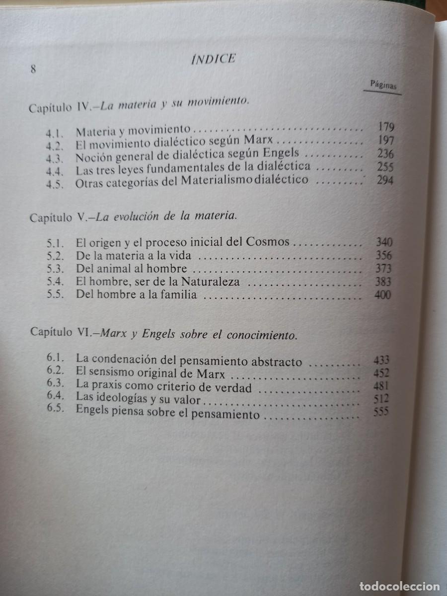 Libros de segunda mano: EL MATERIALISMO DIAL&Eacute;CTICO - CARLOS VALVERDE - ED. ESPASA-CLAPE - - Foto 9