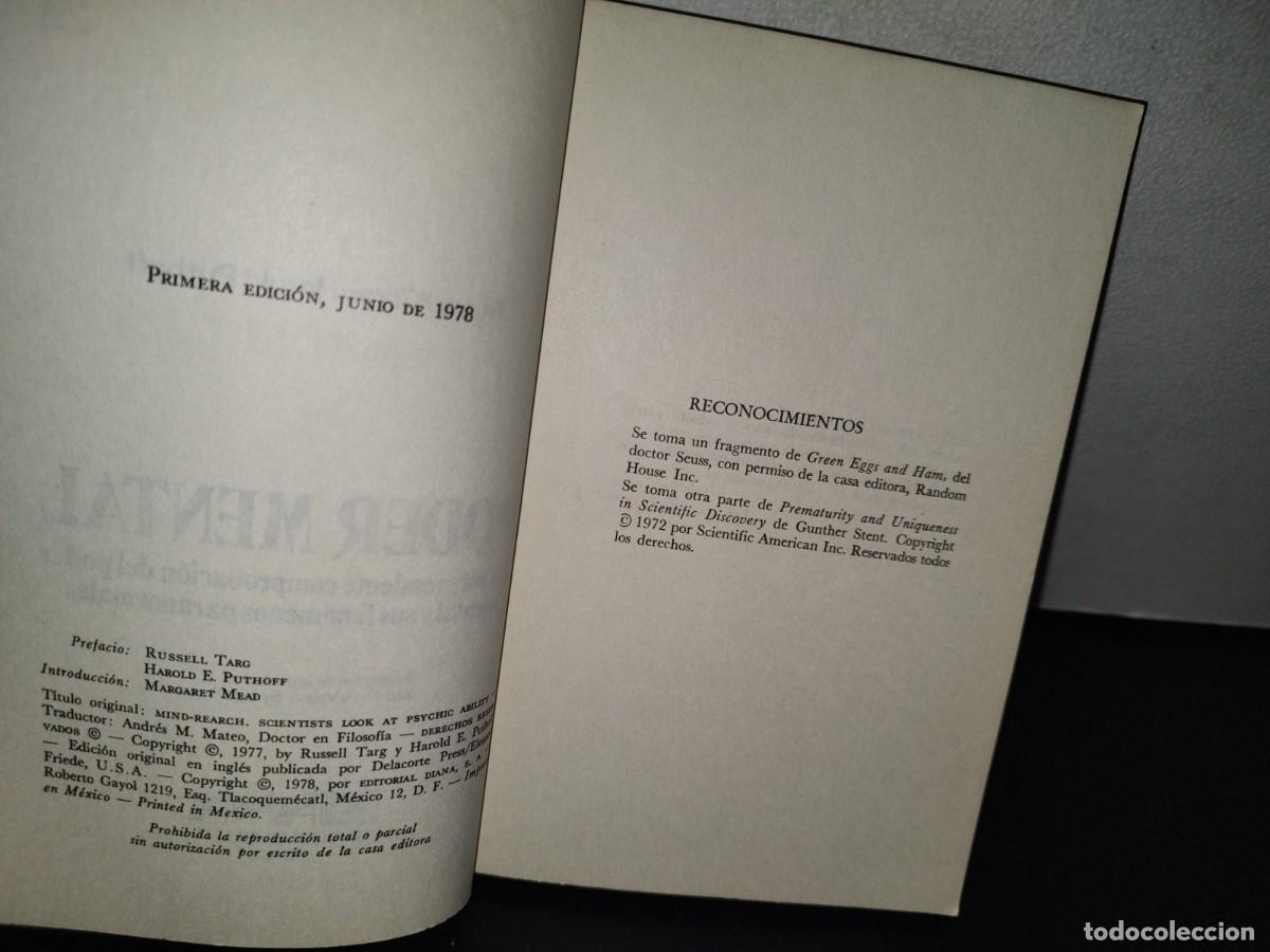 Libros de segunda mano: 180- PODER MENTAL. UNA SORPRENDENTE... - RUSSEL TARG Y HAROLD PUTHOFF - PRIMERA EDICI&Oacute;N 1978 - Foto 5