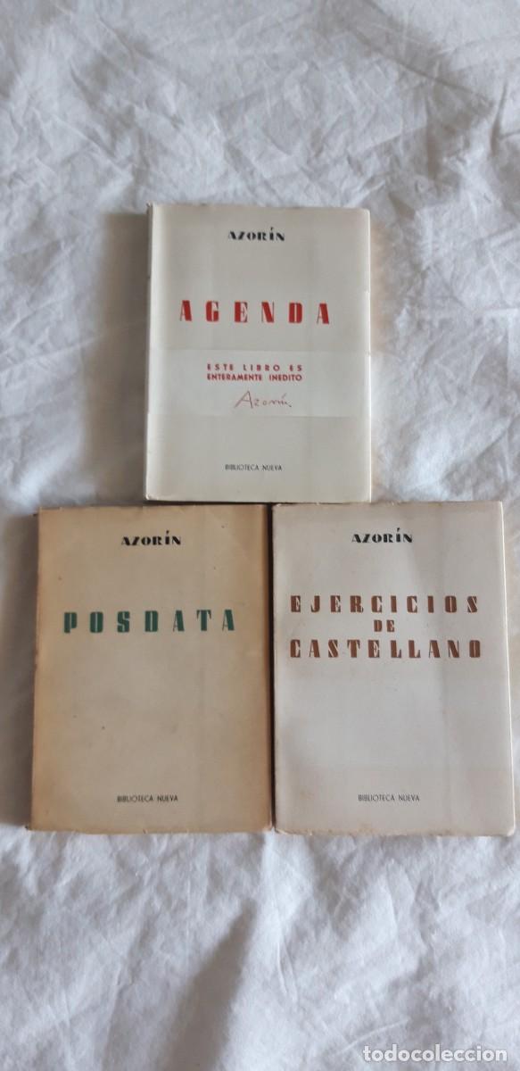 Libros de segunda mano: Azorin. Posdata, Ejercicios de Castellano y Agenda - Foto 1