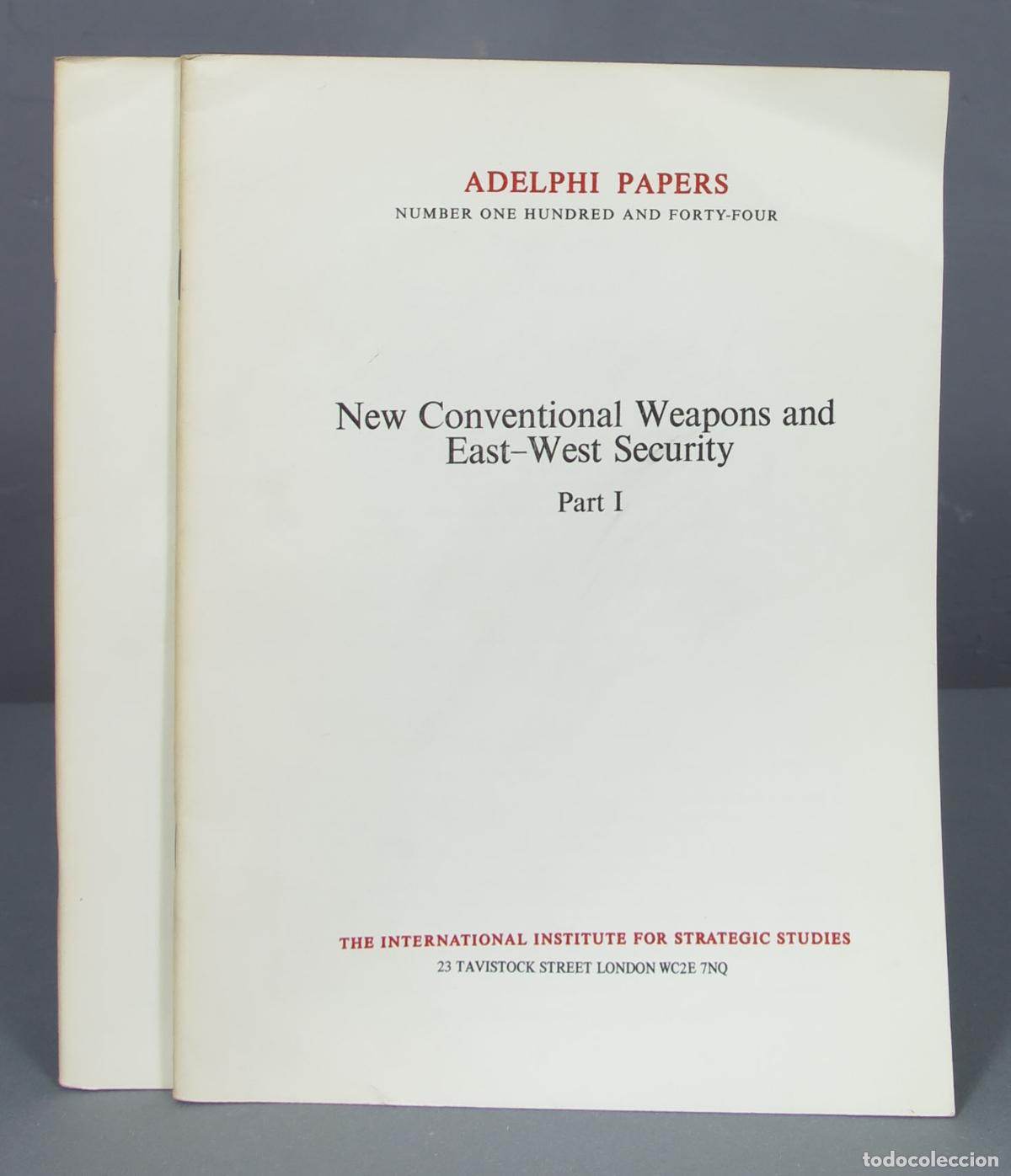 Libros de segunda mano: New Conventional Weapons and East/West Security (Adelphi papers). 2 TOMOS - Foto 1