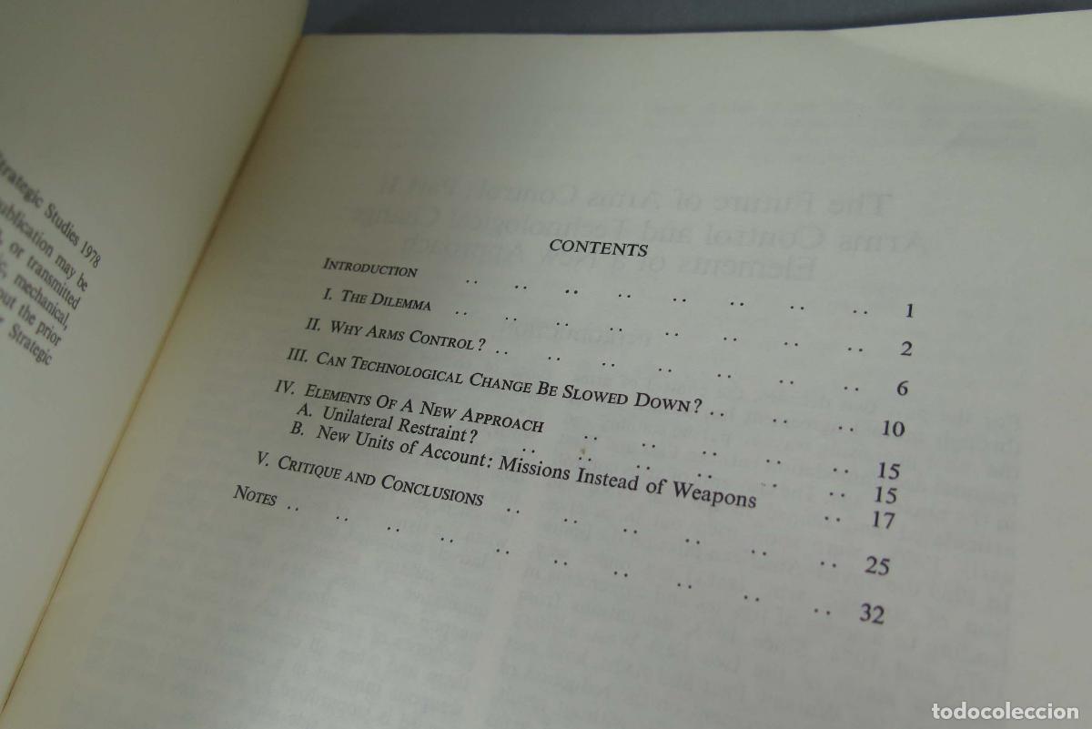 Libros de segunda mano: THE GUTURE ARMS CONTROL. 2 TOMOS. BERTRAN. ADELPHI PAPERS - Foto 4