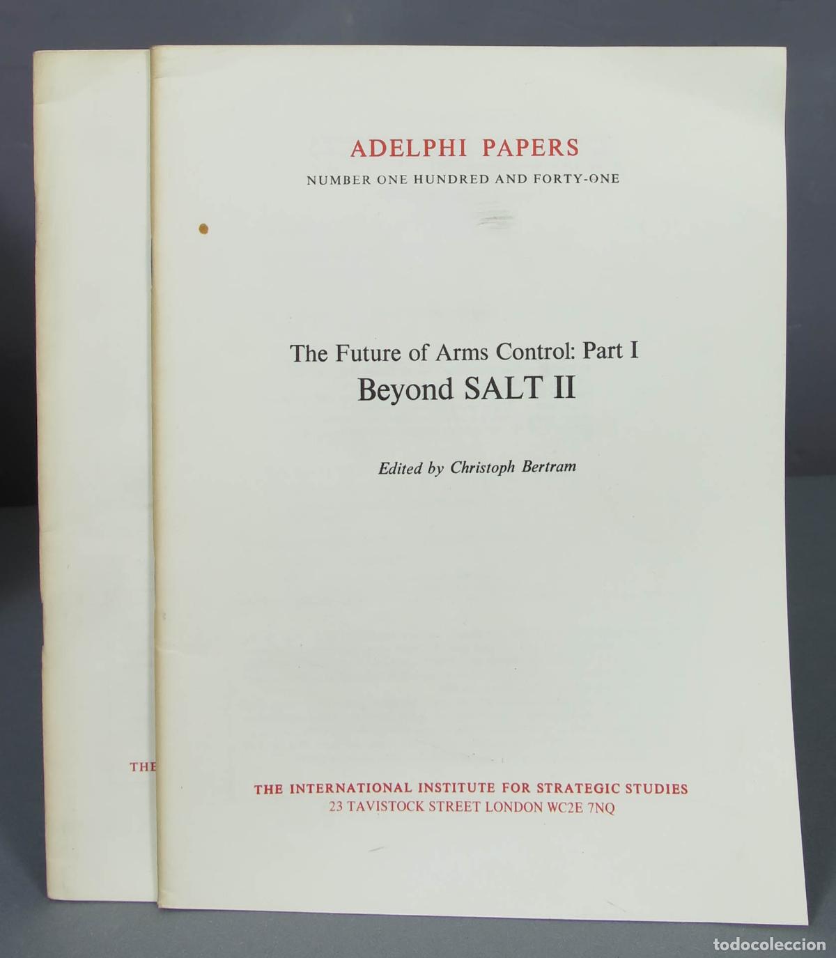 Libros de segunda mano: THE GUTURE ARMS CONTROL. 2 TOMOS. BERTRAN. ADELPHI PAPERS - Foto 1