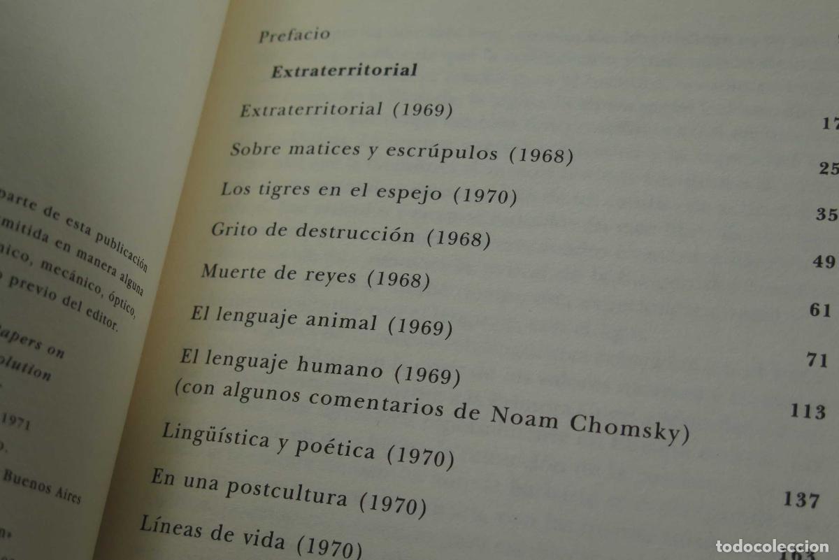 Libros de segunda mano: Extraterritorial. George Steiner - Foto 2