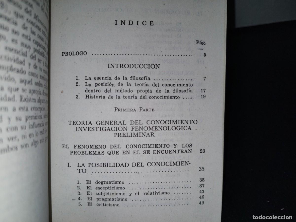 Libros de segunda mano: 180- TEOR&Iacute;A DEL CONOCIMIENTO - J. HESSEN - Foto 7