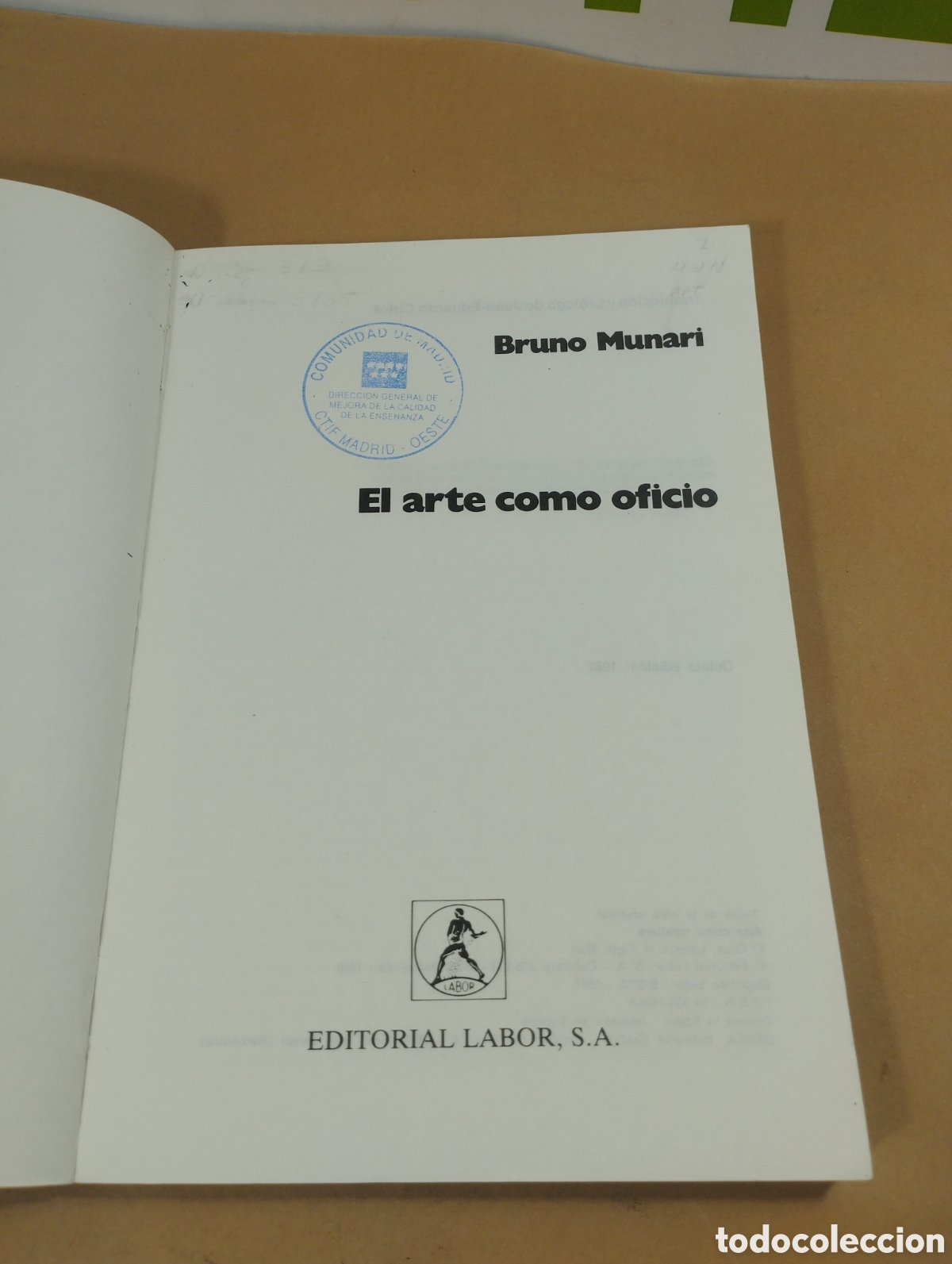 Libros de segunda mano: El arte como oficio. Bruno munari. Labor. - Foto 2