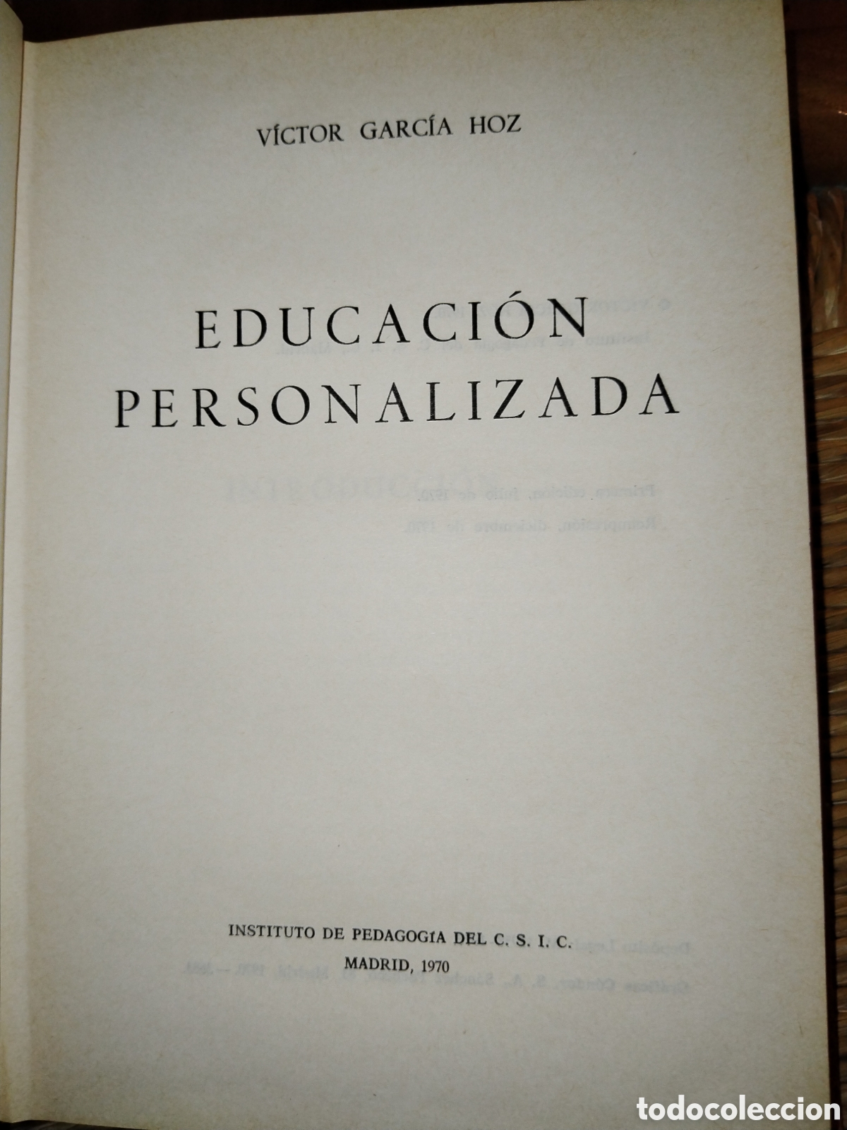 Libros de segunda mano: Educaci&oacute;n personalizada. V&iacute;ctor Garc&iacute;a Hoz. - Foto 2