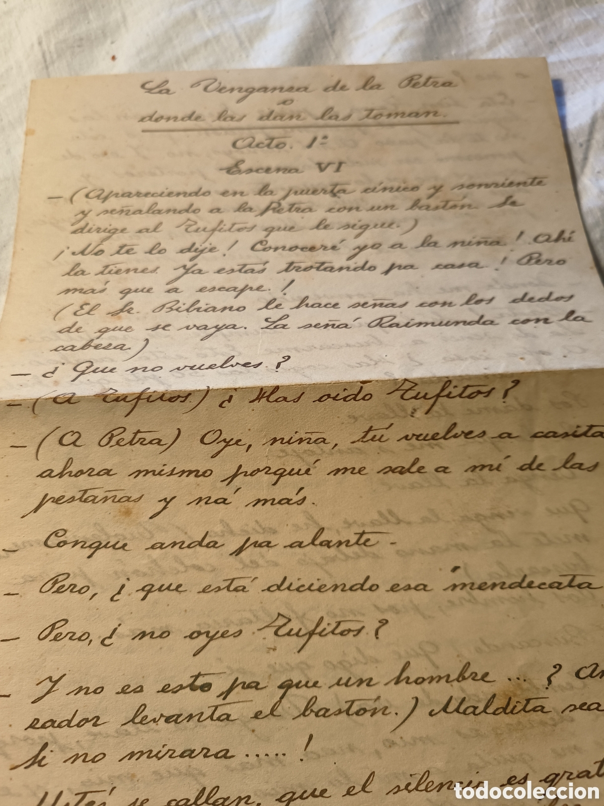 Libros de segunda mano: Obra teatral con manuscrito actor - Foto 3
