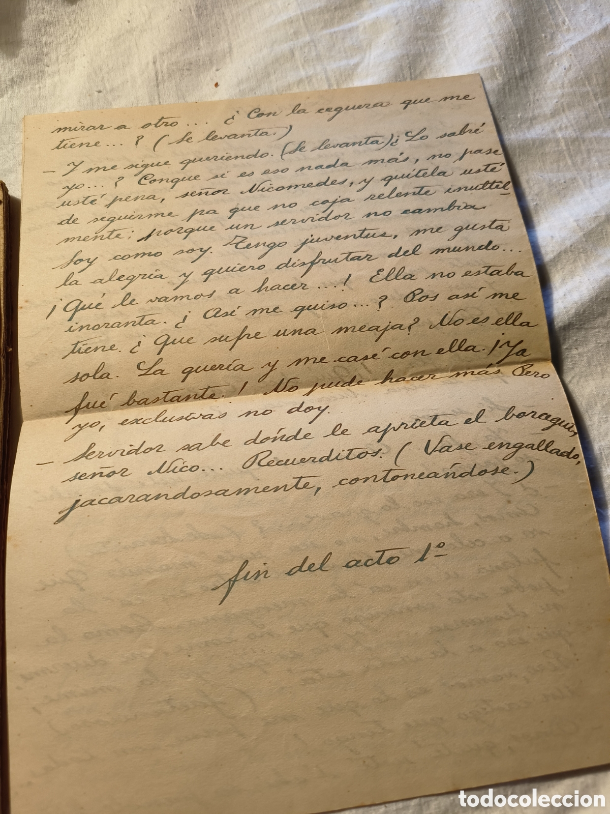 Libros de segunda mano: Obra teatral con manuscrito actor - Foto 4