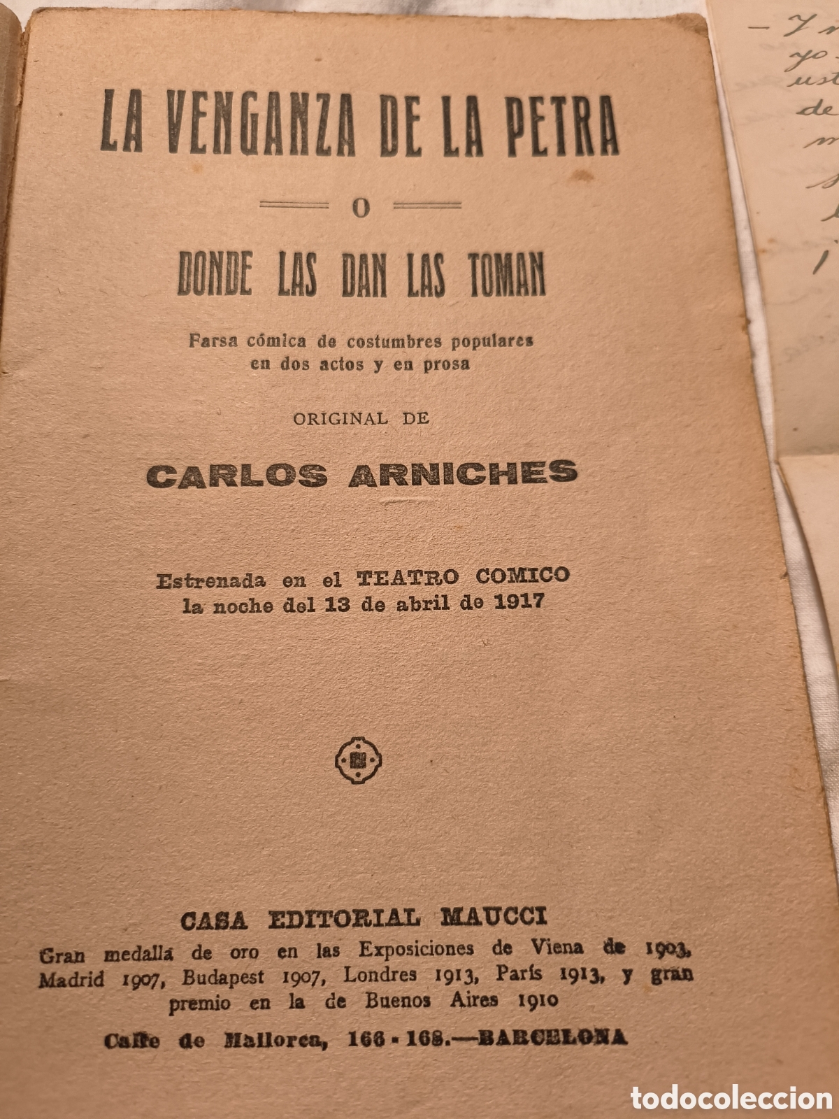Libros de segunda mano: Obra teatral con manuscrito actor - Foto 5