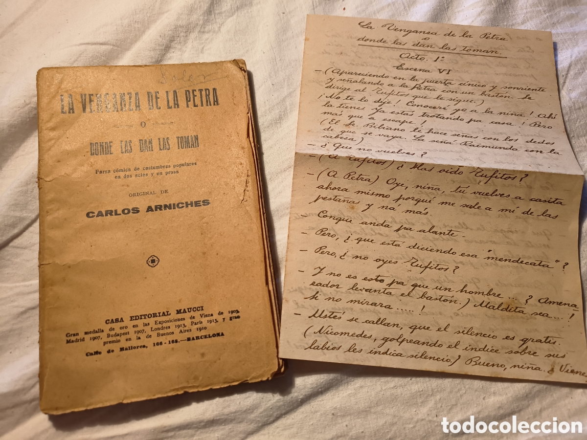 Libros de segunda mano: Obra teatral con manuscrito actor - Foto 1
