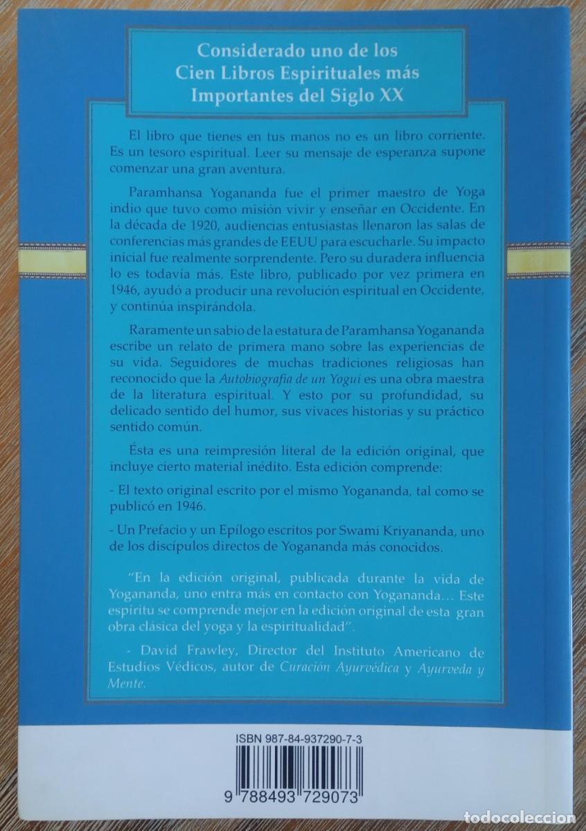 Libros de segunda mano: AUTOBIOGRAFIA DE UN YOGUI - PARAMHANSA YOGANANDA - Foto 2