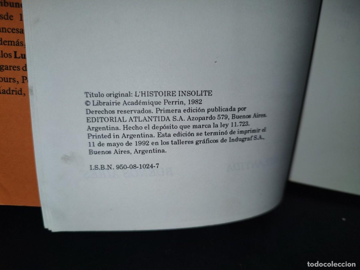 Libros de segunda mano: 19- LA HISTORIA INS&Oacute;LITA - ANDR&Eacute; CASTELOT - 1982 - Foto 5